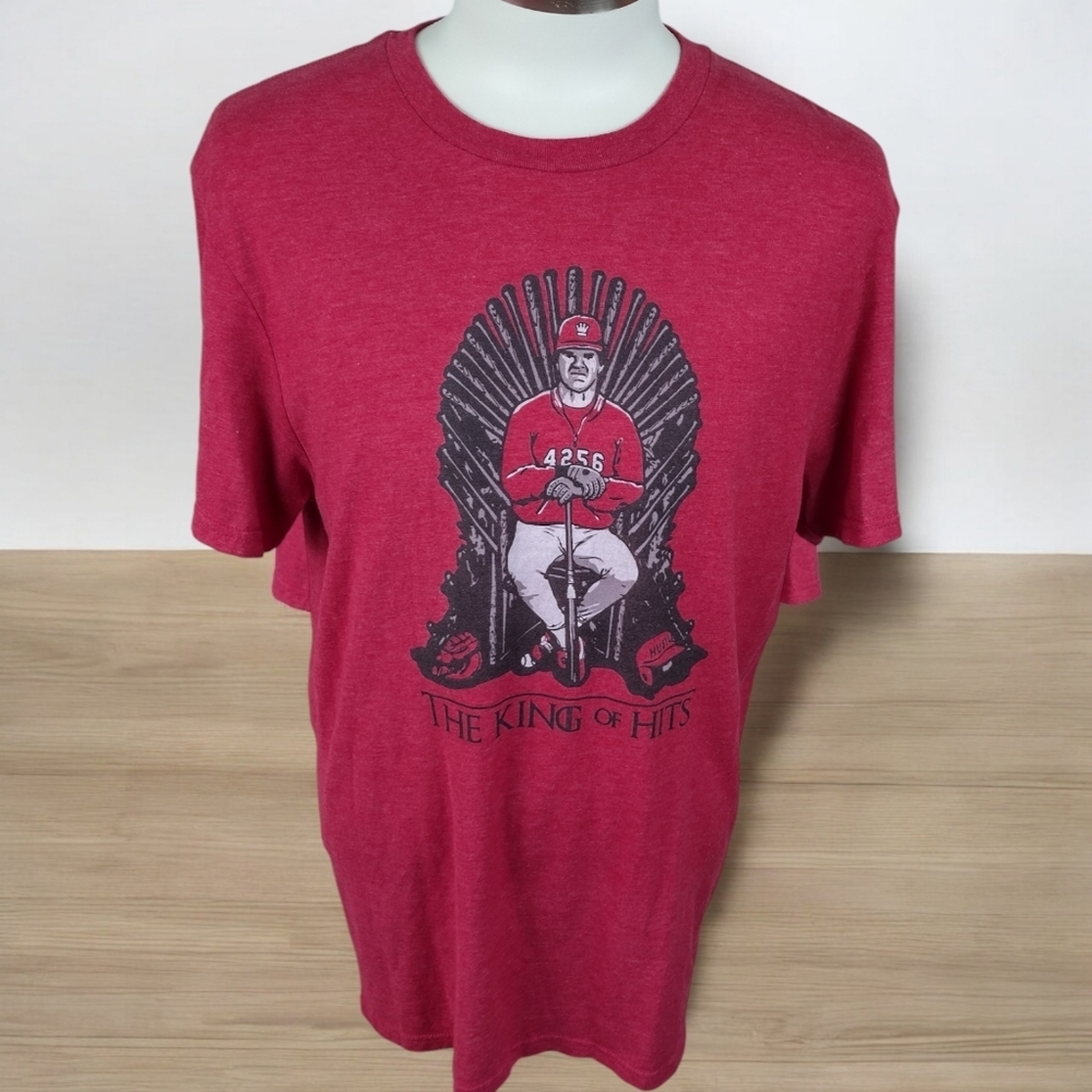 Pete Rose The King Of Hits Cincinnati Reds Shirt Size Large By Cincy Shirt